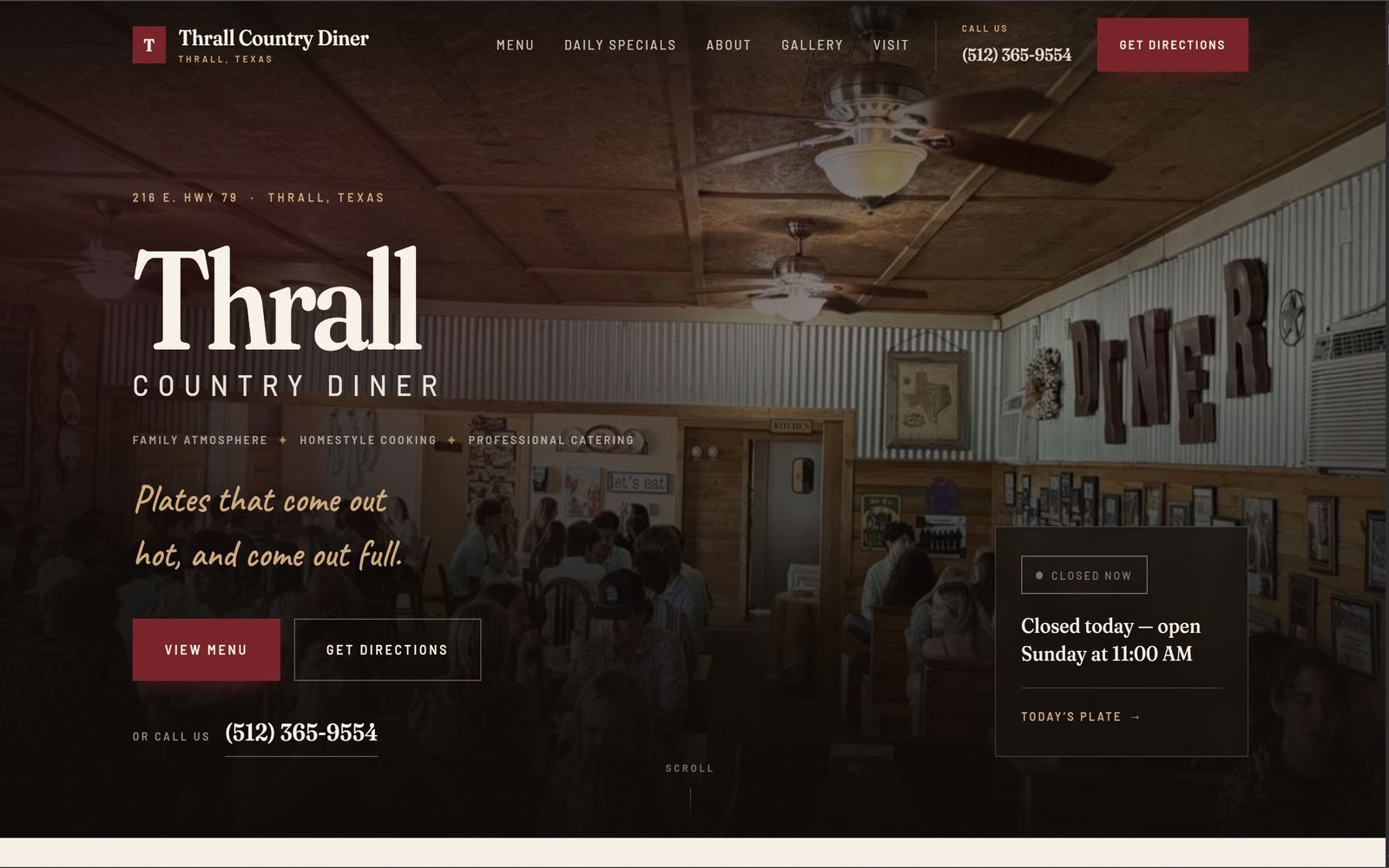 Strona zrobiona dla: Thrall Country Diner